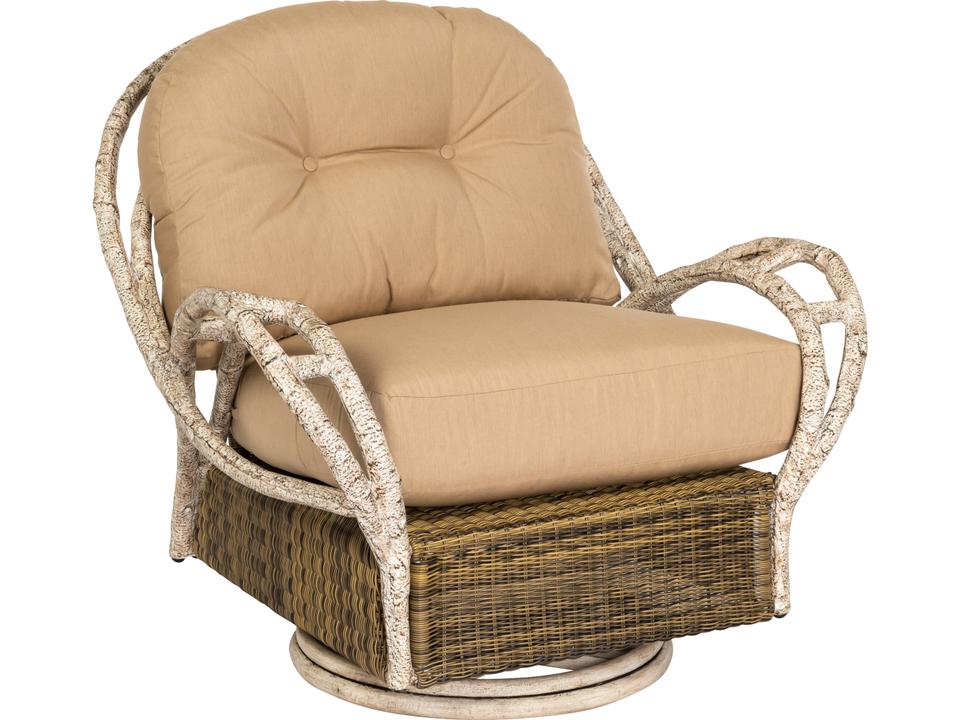 Whitecraft River Run Butterfly Swivel Lounge Chair in Antique Palm