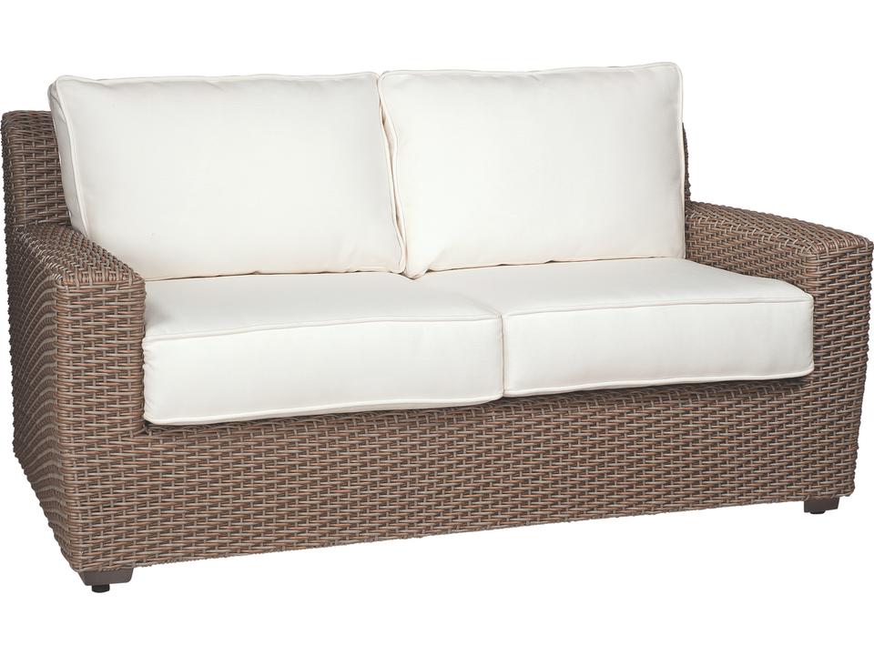 Whitecraft Augusta Wicker Loveseat in Aged Teak