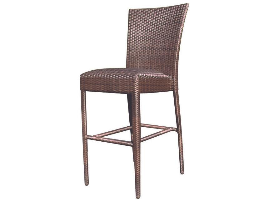 Whitecraft All Weather Wicker Padded Seat Armless Outdoor Bar Stool