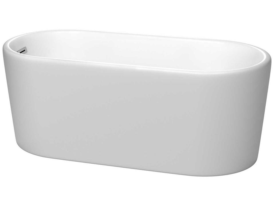 Ursula Freestanding Soaking Bathtub in Matte White Acrylic