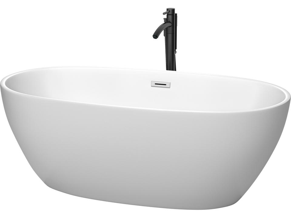 Juno Freestanding Acrylic Bathtub in White