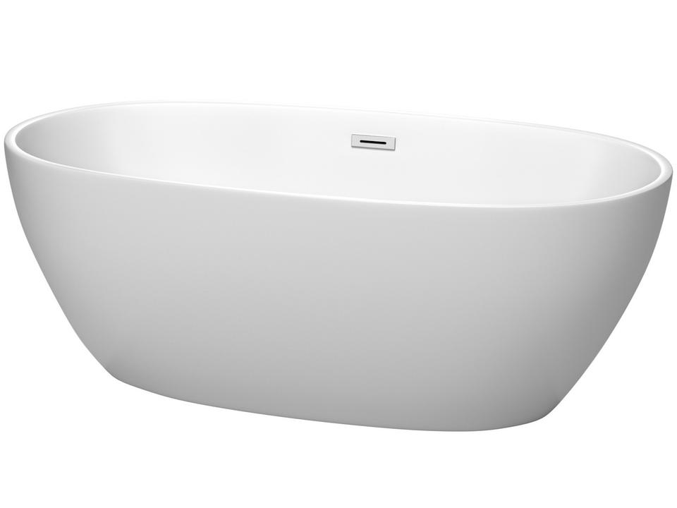 Juno Freestanding Bathtub in Matte White Acrylic