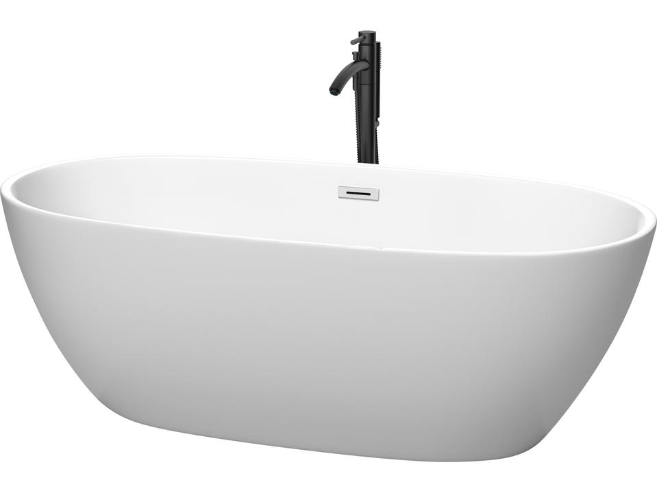 Juno 67 Inch Freestanding Acrylic Soaking Bathtub