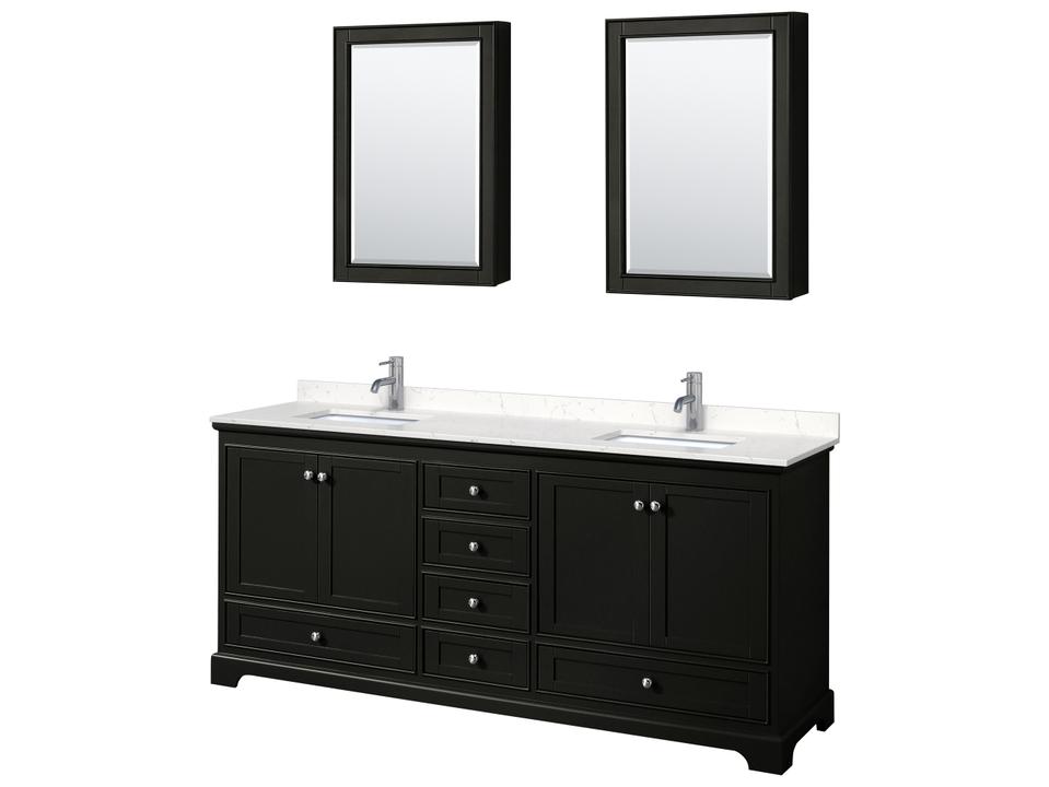 Deborah 80 Inch Double Bathroom Vanity in Plywood