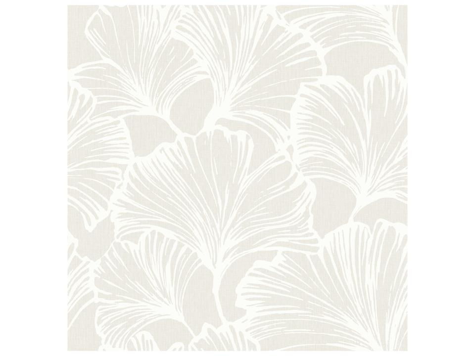 Drew & Jonathan Home Fifth Edition Dove Ginkgo Leaf Wallpaper