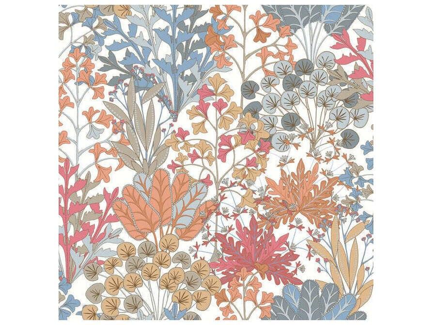 Blooms Coral Wallpaper