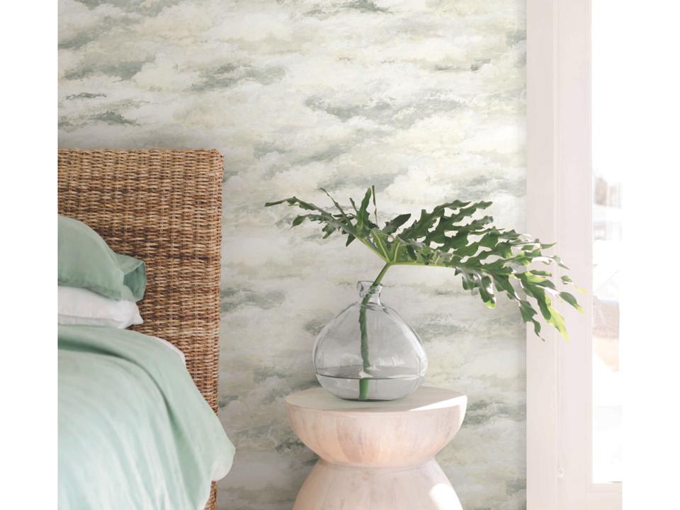 Mediterranean Tan Grey Plein Air Wallpaper