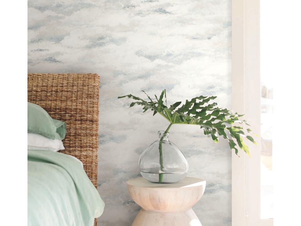 Mediterranean Beige Grey Plein Air Wallpaper