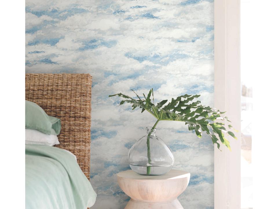 Mediterranean Blue Plein Air Wallpaper