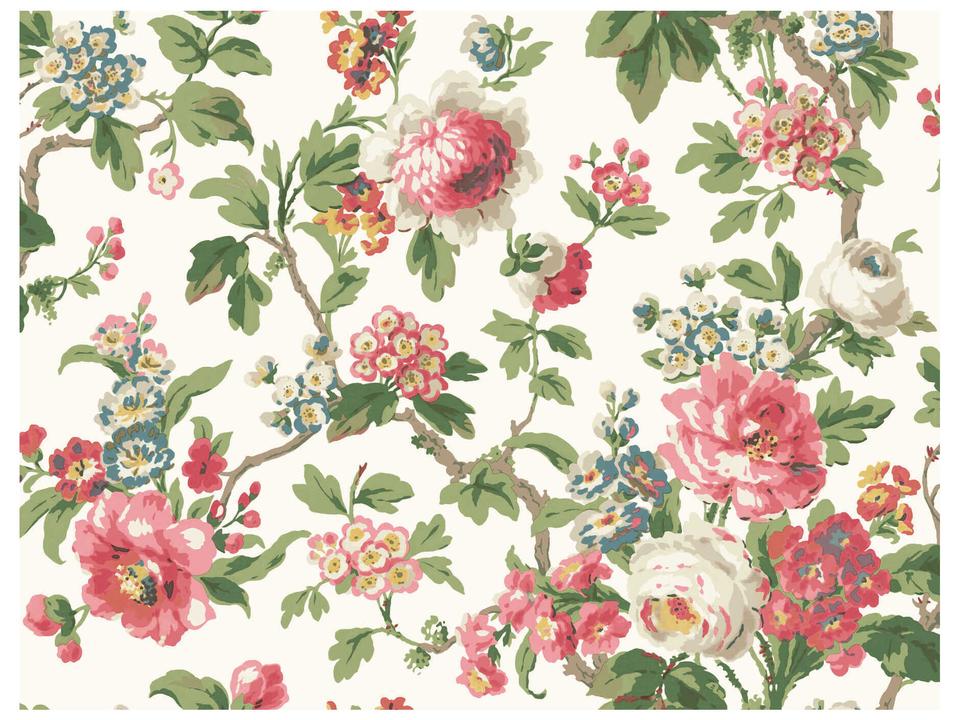 Antonina Vella Fuchsia Vintage Floral Wallpaper