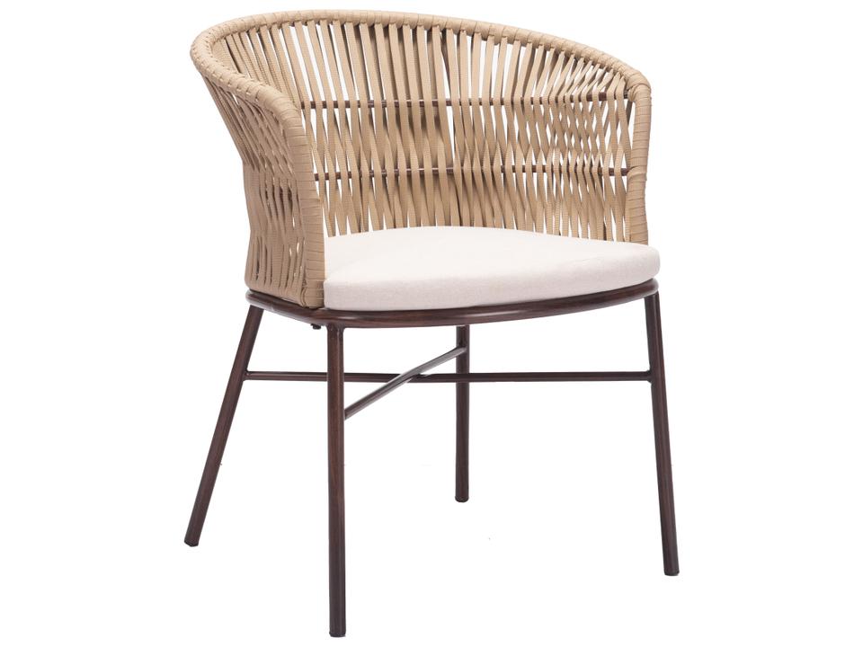 Freycinet Natural Steel Cushion Side Dining Chair Set of 2