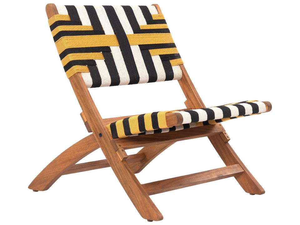 Sunbeam Lounge Chair Multicolor with Acacia Wood Frame