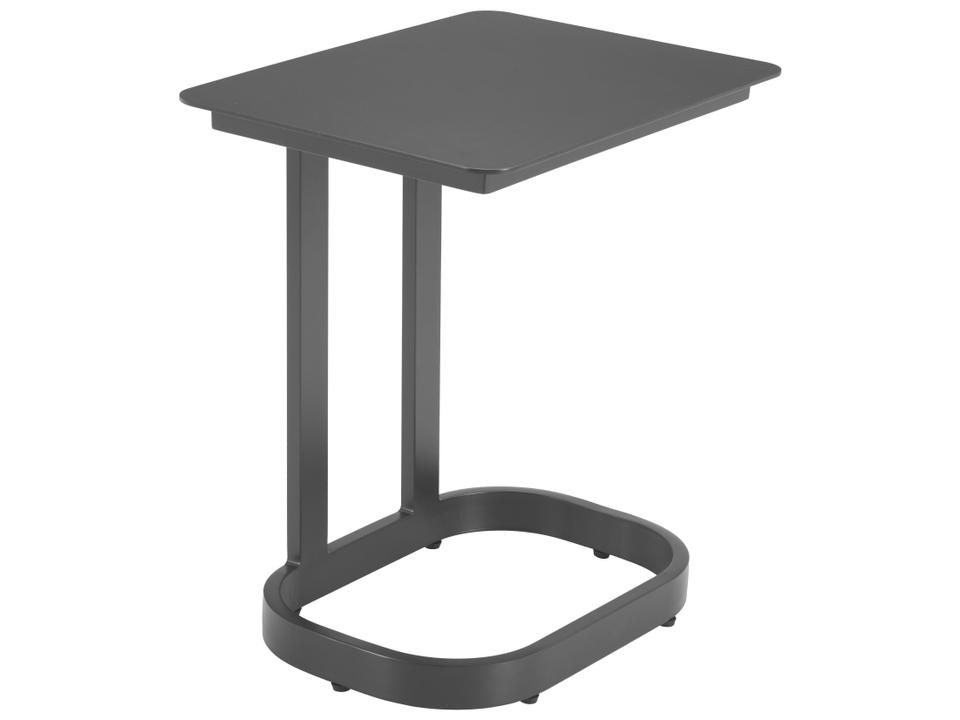 Friss Black Faux Wood Aluminum End Table