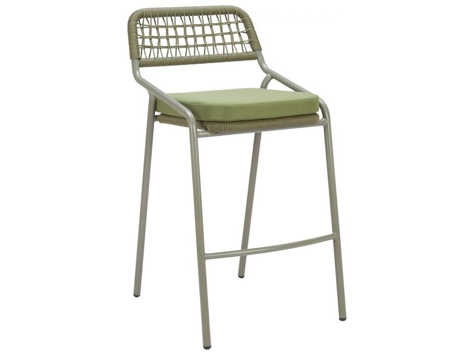 Rio Green Rope Cushion Bar Stool Set of 2
