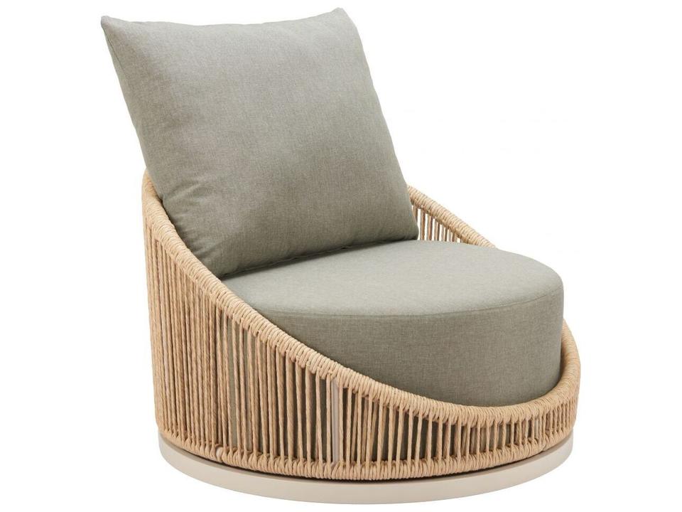 Cabana Multicolor Outdoor Swivel Accent Chair with Olefin Cushions