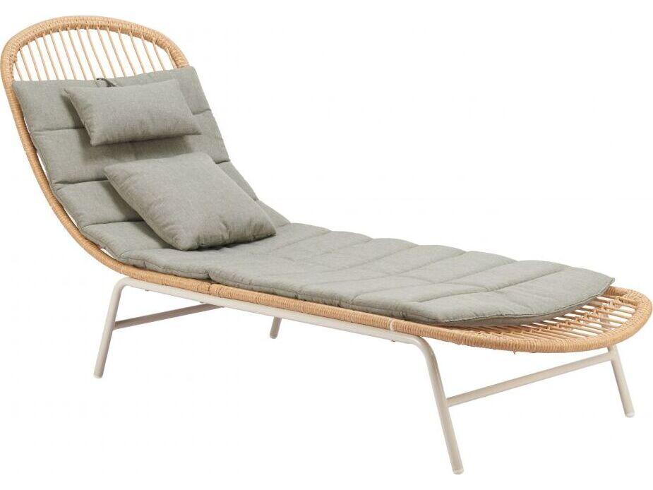 Skim Multicolor Adjustable Chaise Lounge with Olefin Cushions