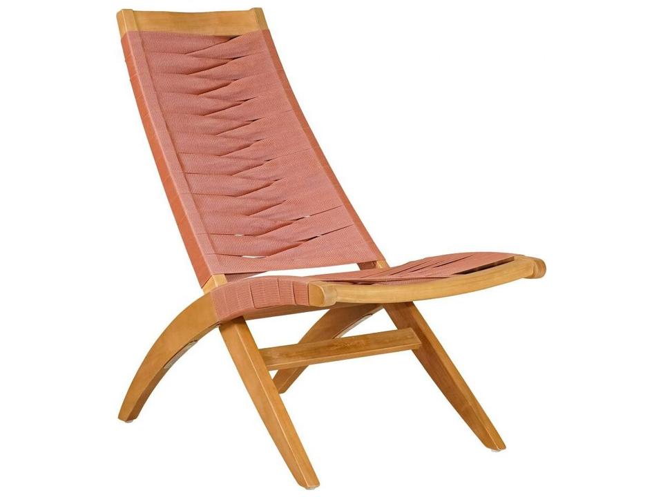 Rova Modern Outdoor Lounge Chair in Terracotta