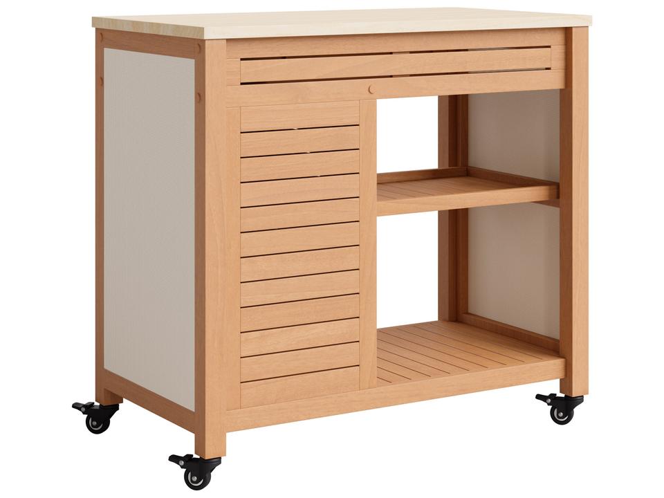 Natural Serving Cart