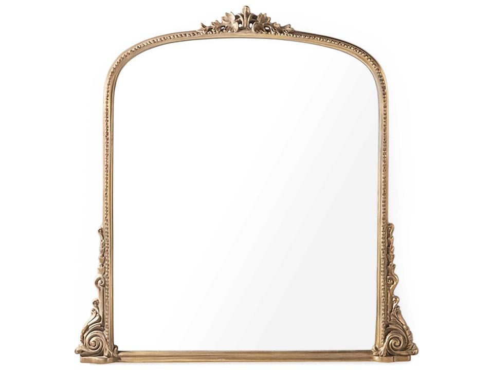Jules Wall Mirror Distressed Antique Gold with Arched Frame