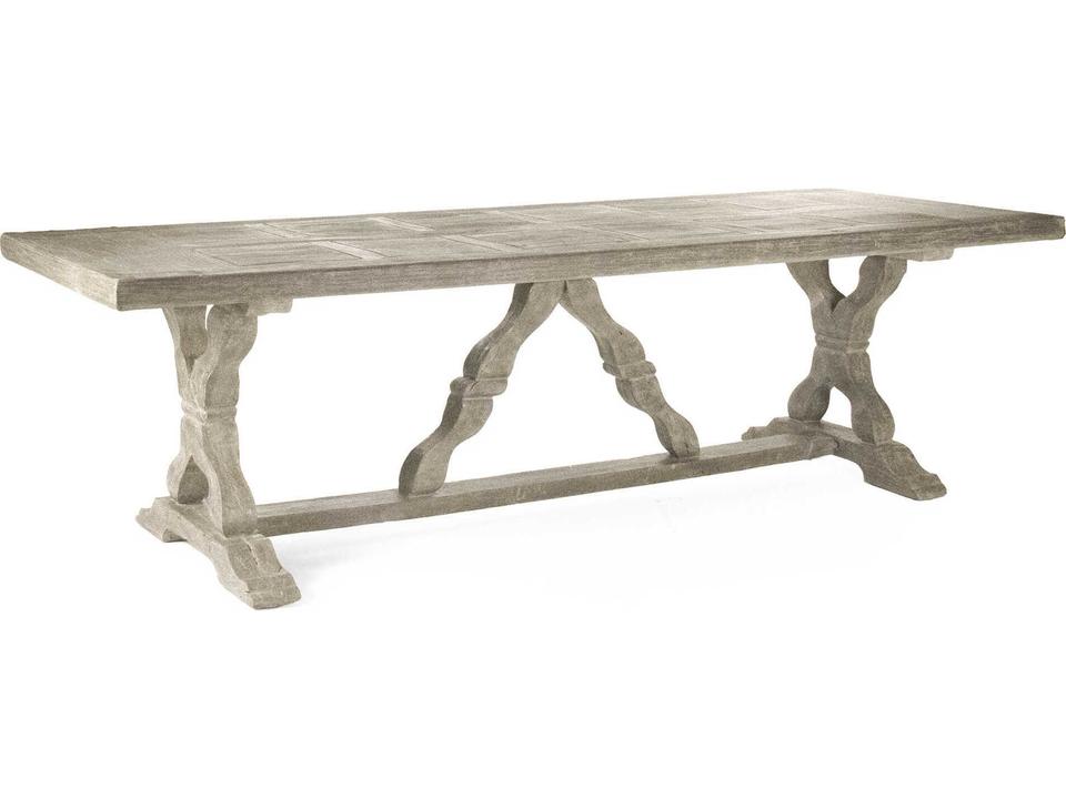 Gracie 71-Inch Rectangular Dining Table in Antique White Fiberglass