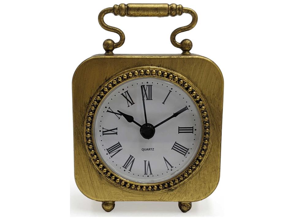 Distressed Gold Table Clock