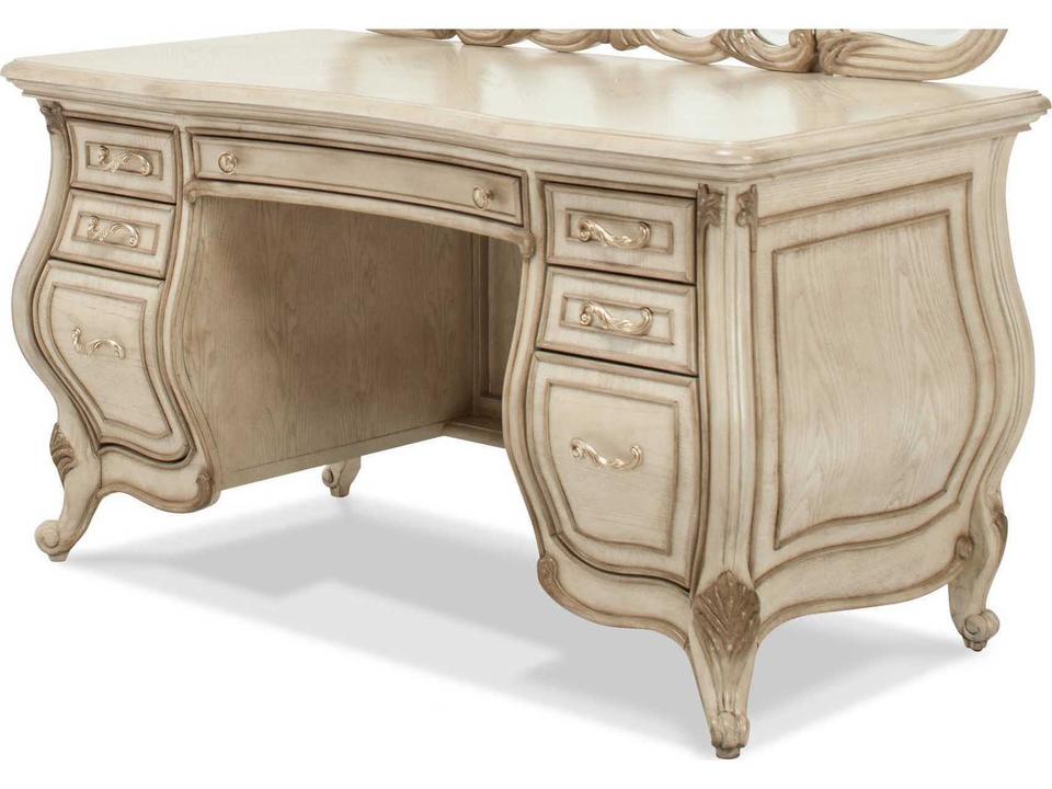 Gilded Champagne Antique Platinum Vanity Table