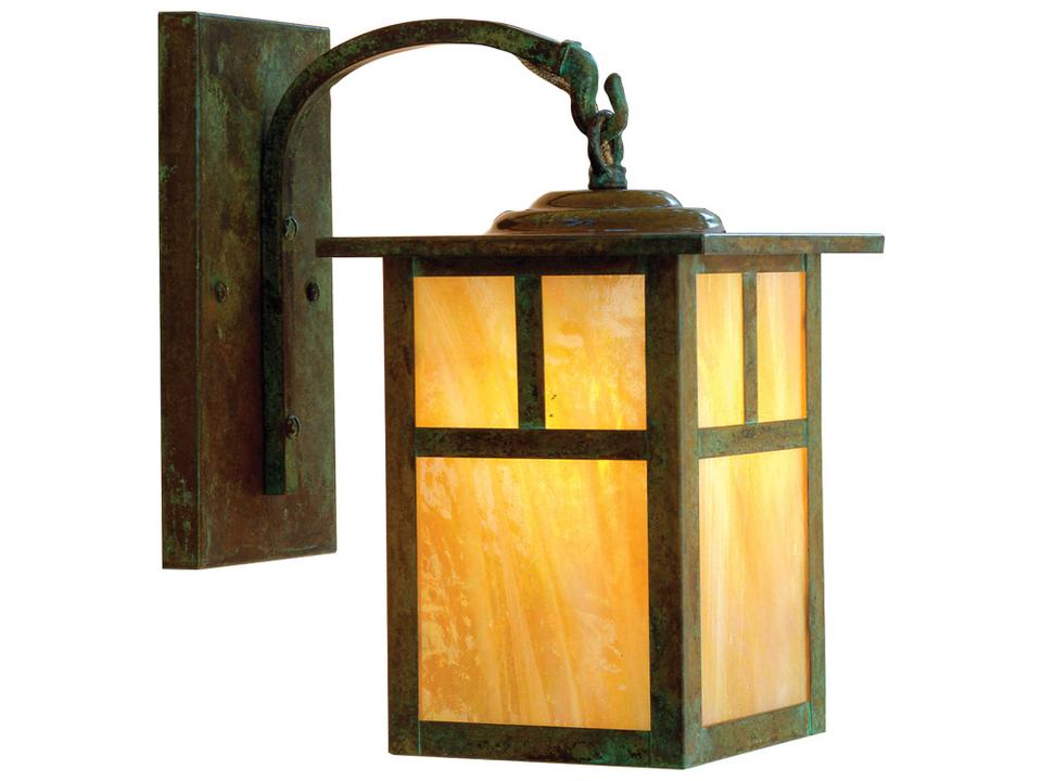 Mission 1 - Light Glass Outdoor Wall Light