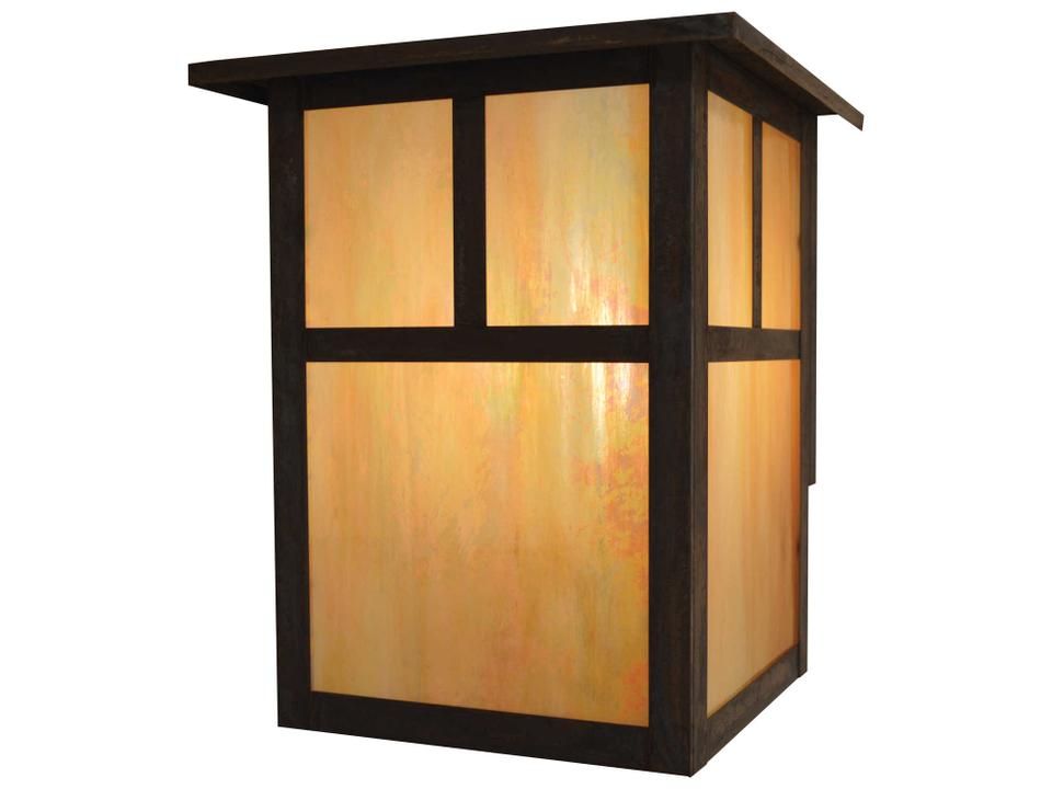 Mission 1 - Light Glass Outdoor Wall Light