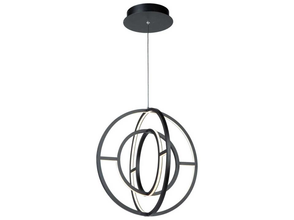 4-Light Celestial Chandelier in Matte Black Integrated LED