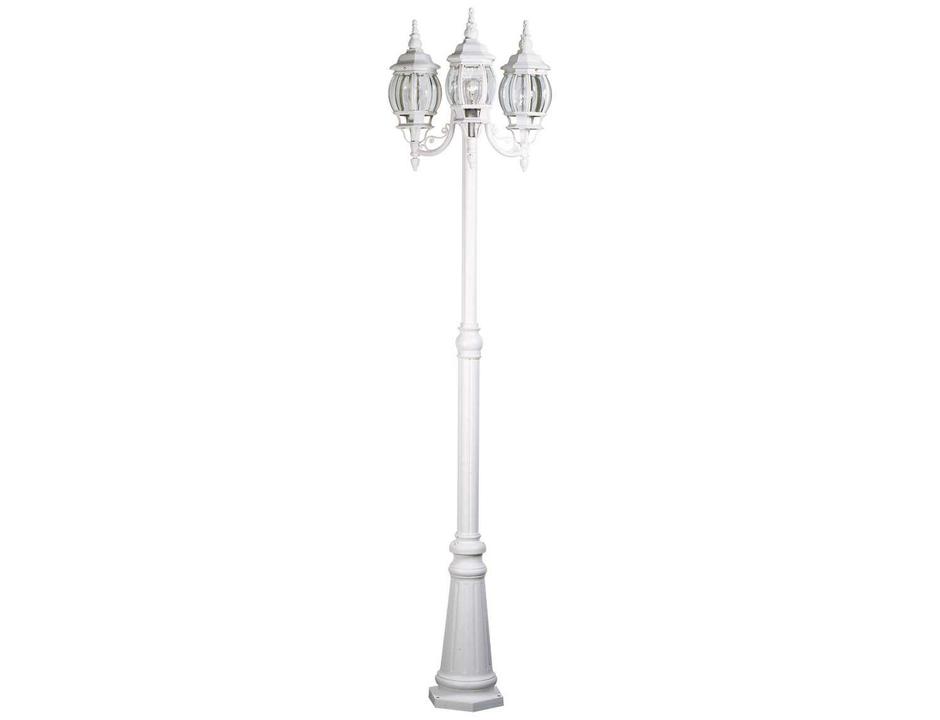 Classico 3-Light Cast Aluminum Outdoor Post Light in Rust