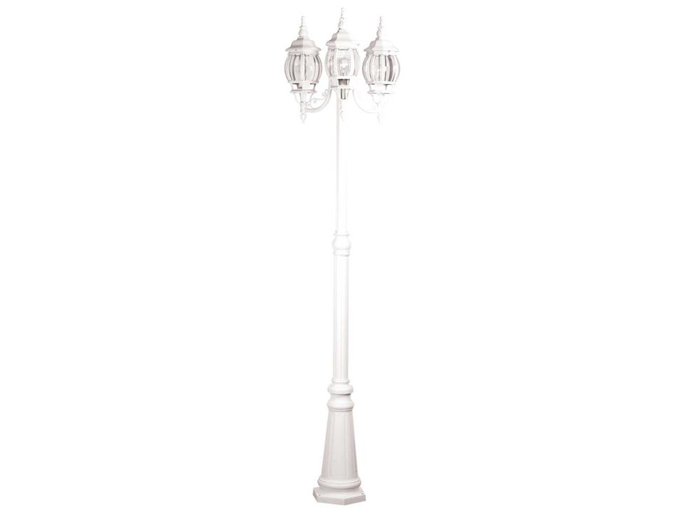 Classico 3-Light Outdoor Post Light in White