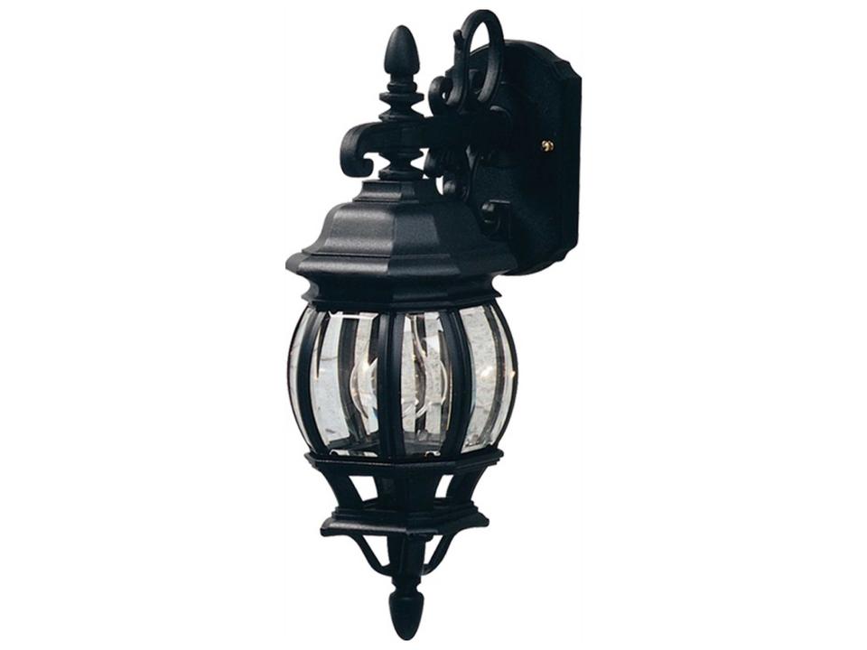 Classico 1-Light Outdoor Wall Sconce in Black