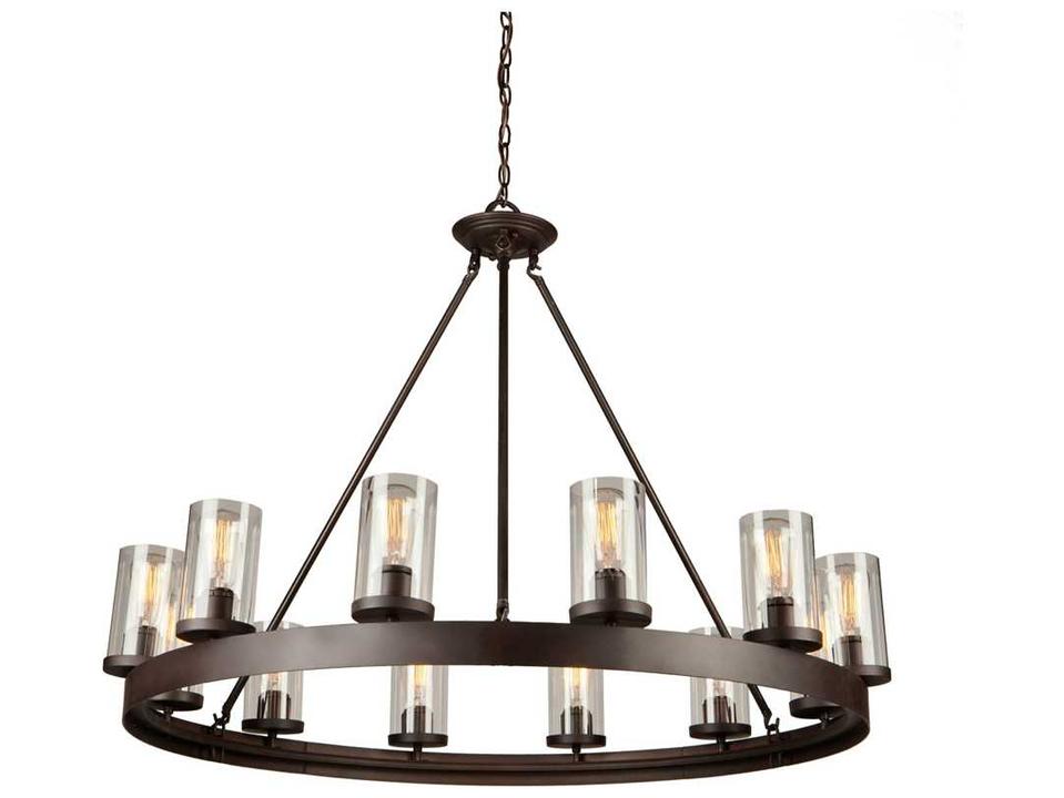 12-Light Menlo Park Chandelier in Oil Rubbed Bronze