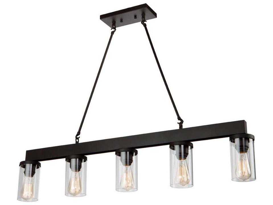 Menlo Park 5-Light Island Pendant Light in Oil Rubbed Bronze