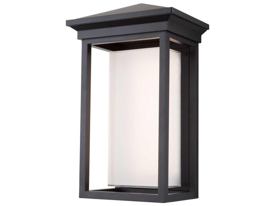 Overbrook 1-Light Outdoor Wall Light in Matte Black