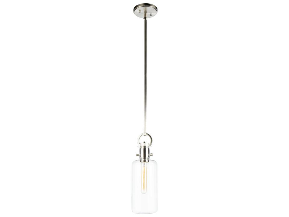 Single Collection Mini Pendant Light in Satin Nickel Finish