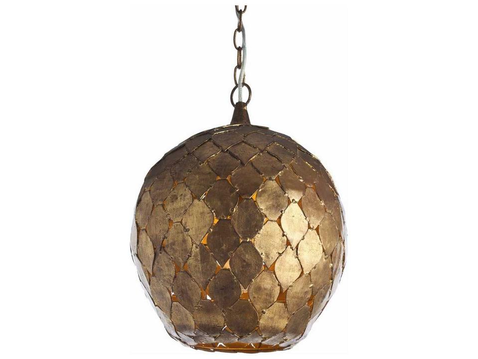 Osgood Antique Gold Leaf Dome Pendant