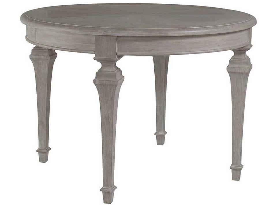 Home Aperitif 42-Inch Round to 66-Inch Oval Dining Table in Bianco Finish