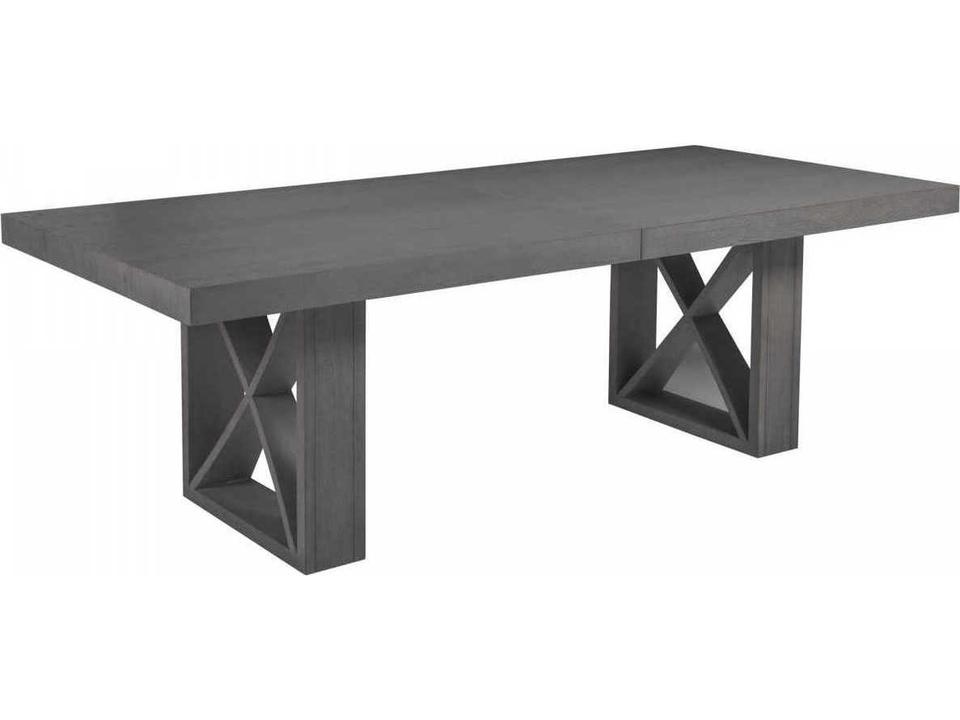 Home Appellation 88-Inch Extension Dining Table in Brushed Gray Wood