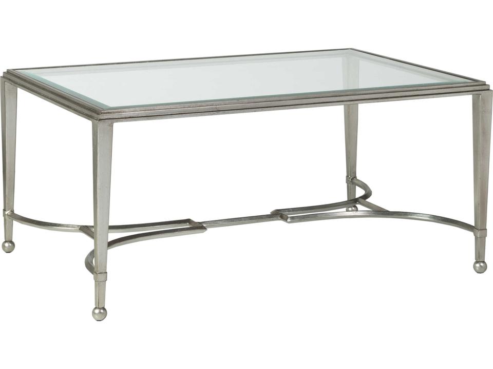 Home Sangiovese Small Rectangular Cocktail Table in Silver Leaf