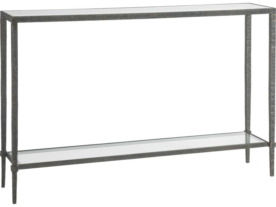 Home Claret Console Table in Iron Metal and Glass St Laurent