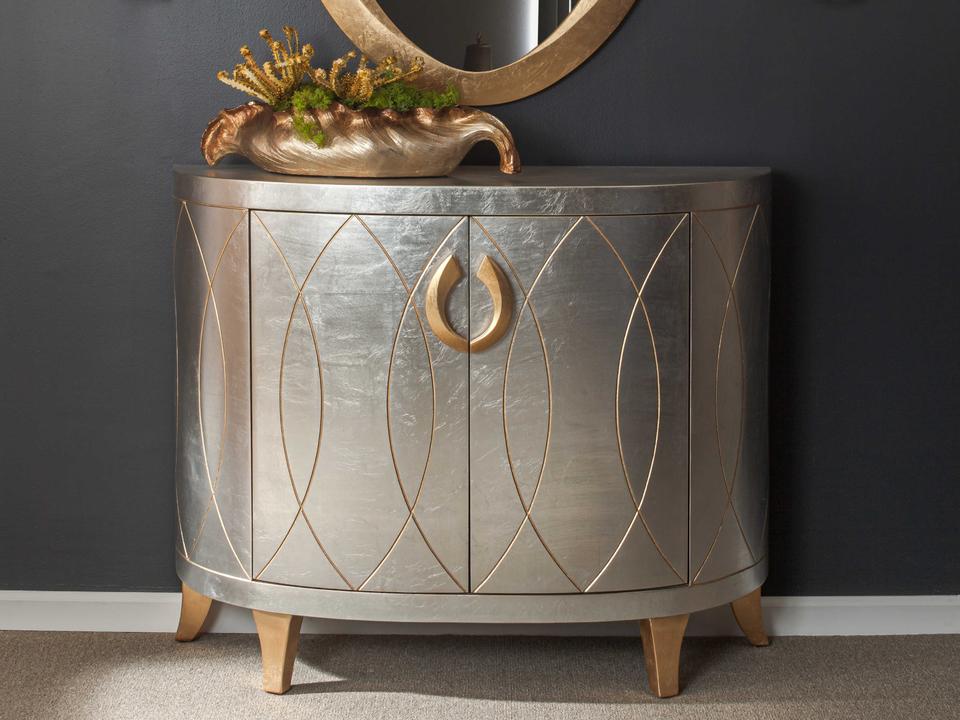 Warm Silver Leaf Gold Accent Chest