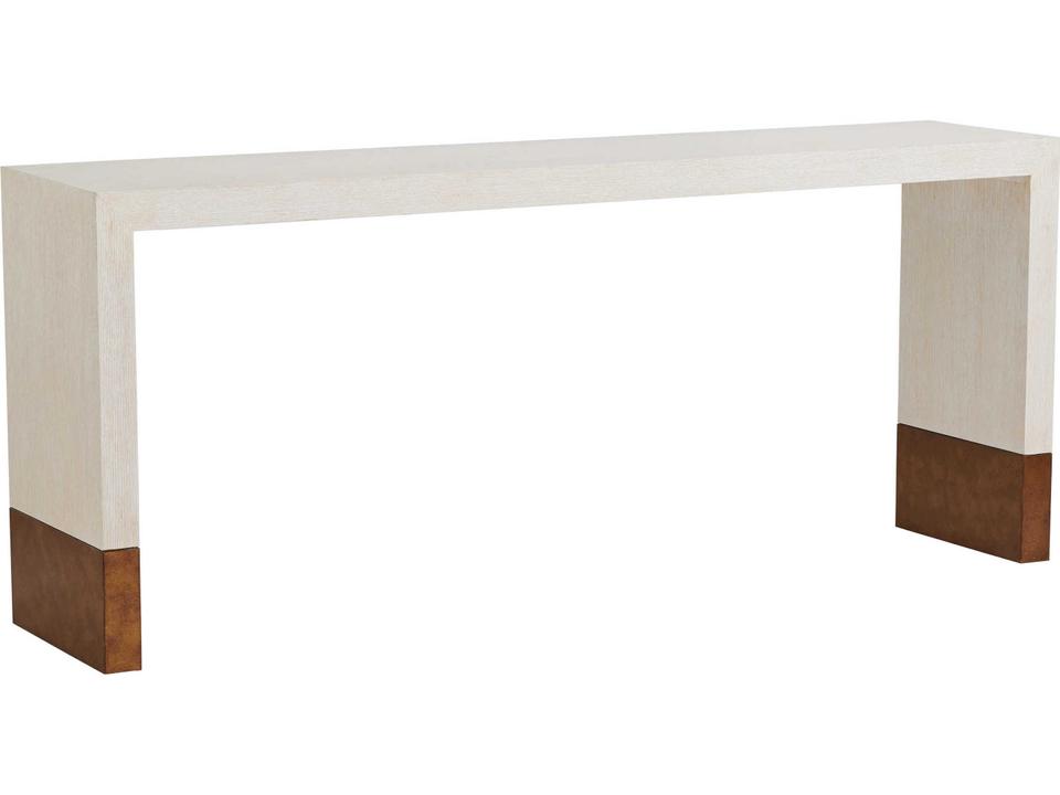 Carmel Spindrift Rectangular Console Table in Winter White