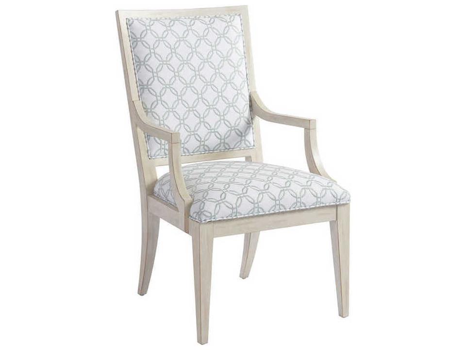 Newport Eastbluff Blue Upholstered Arm Dining Chair