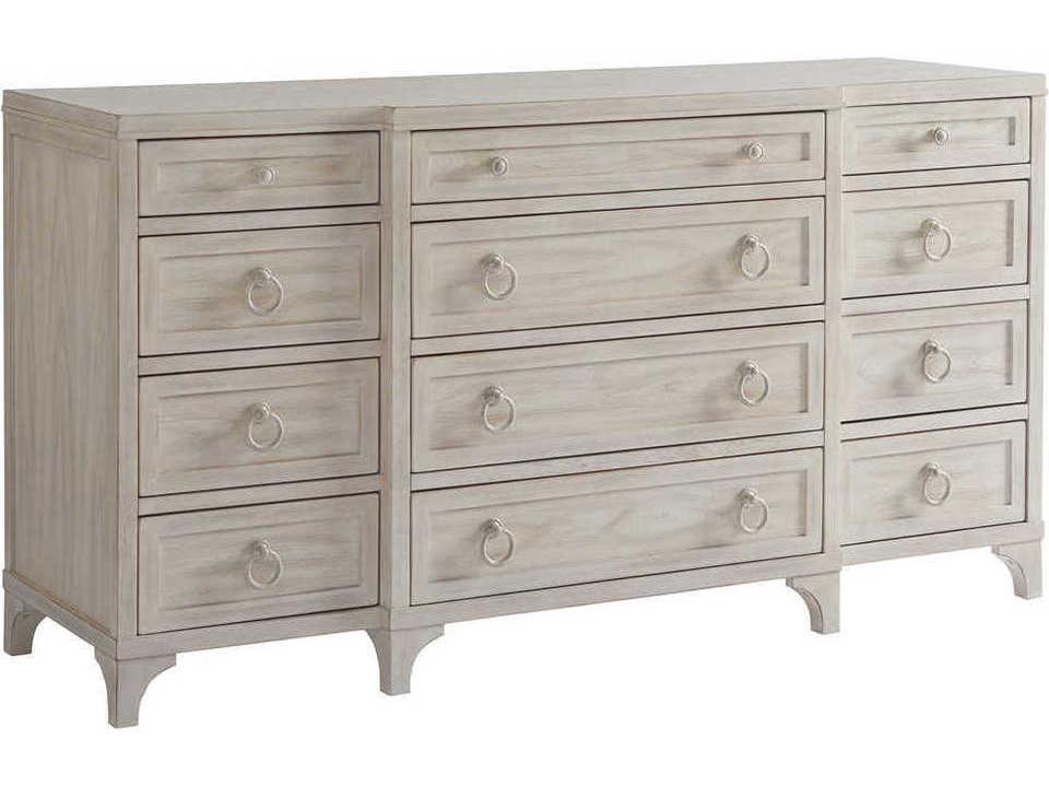 Newport Garnet Breakfront 12-Drawer Dresser in Sailcloth