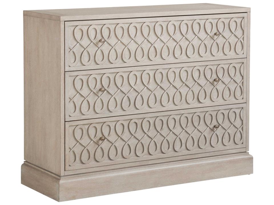 Malibu Adamson 3-Drawer Hall Chest in Dune Wood Finish