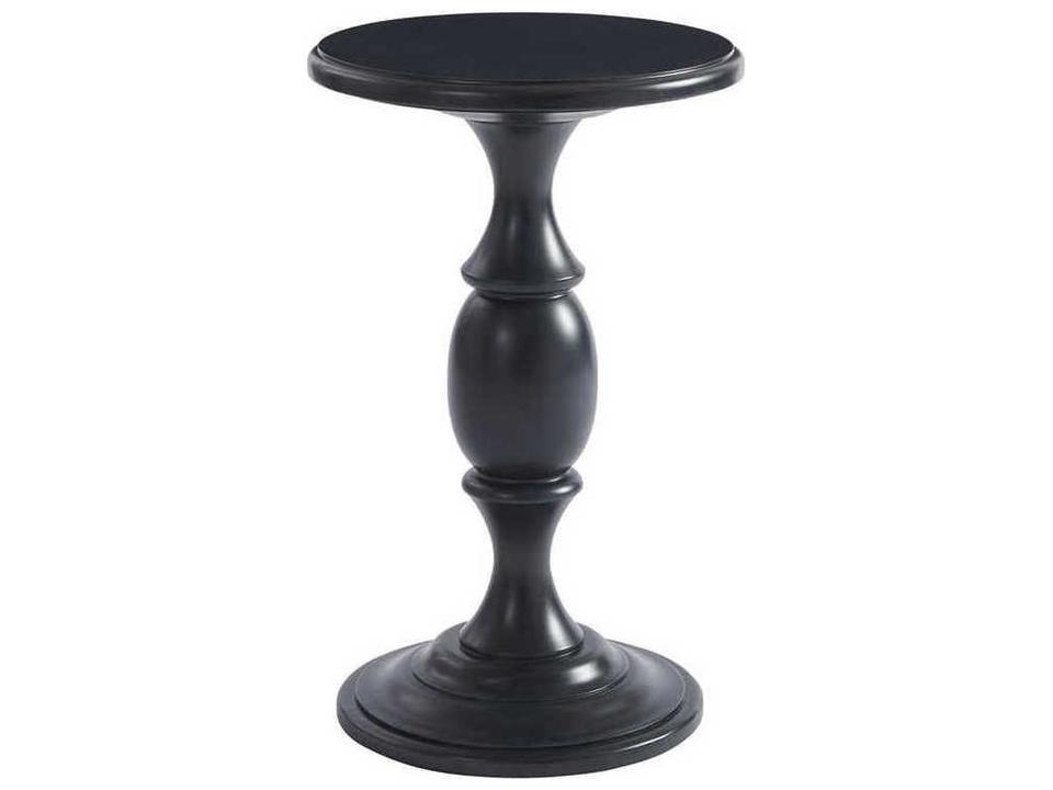 Newport Yacht Club Martini End Table in Marine Blue Wood