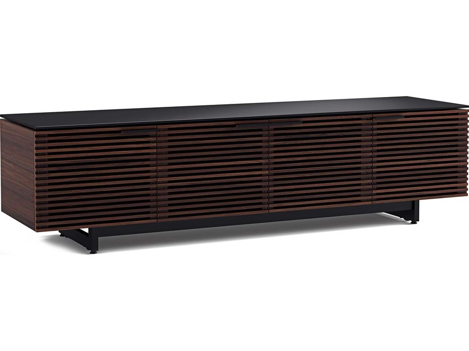 Corridor 8173 Quad-Width Media Console in Chocolate Stained Walnut
