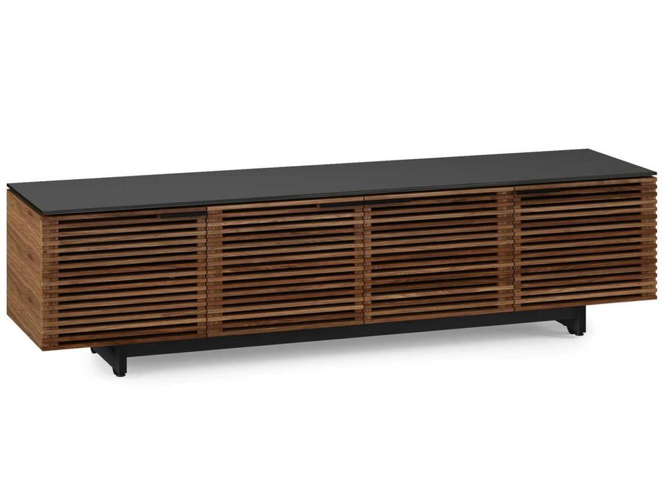 Corridor 8173 Low Media Console for 85 Inch TVs Natural Walnut