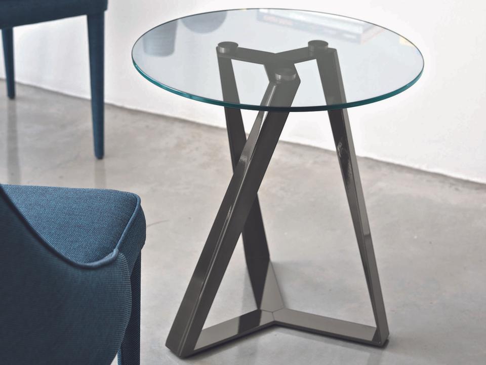 Millennium Round Coffee Table with Natural Silver Base and Extra Clear Glass Top